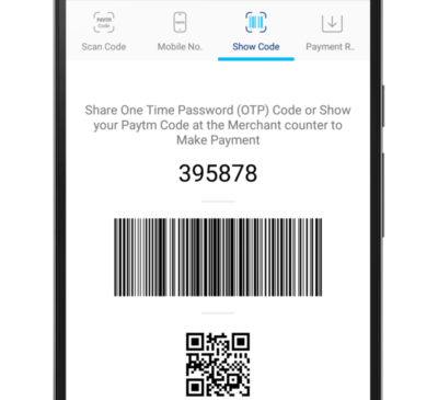 Paytm barcode scan