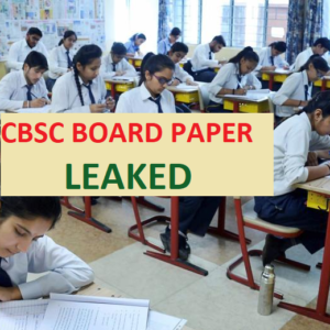 CBSE Exam Paper Leaked